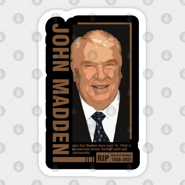 john madden rip Sticker by Mortensen